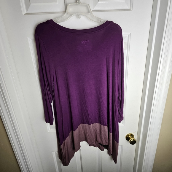 LOGO by Lori  Goldstein Women Two Tone Color Tunic Size Large - Picture 2 of 4